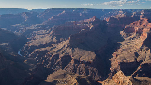 Aerial view of dramatic landscape