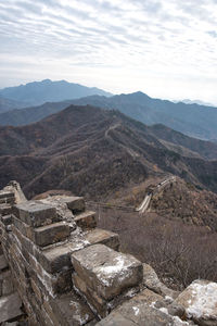 High angle view of landscape against sky