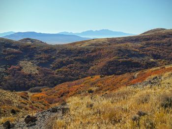 View of the salt lake valley and wasatch front desert mountains 