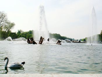 View of fountain in water