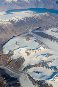 Aerial view of landscape against sky