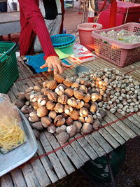 Low section of man for sale at market