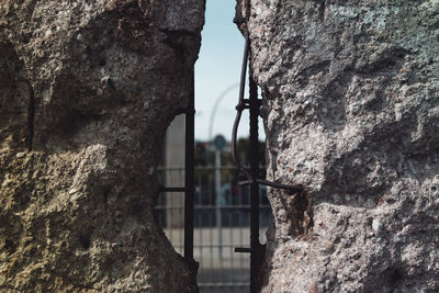 Close-up of broken wall