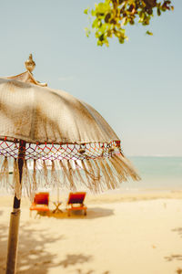 Sun lounger at beach