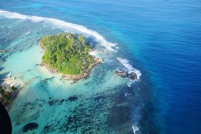 Aerial view of island