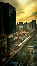 Cityscape at sunset