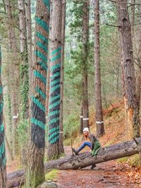 Woman in forest