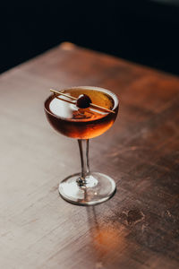 Close-up of drink on table