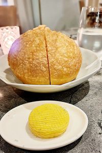 Close-up of food on table