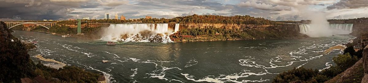 Panoramic view of waterfall