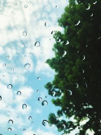 Water drops on glass window