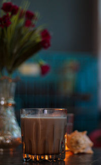 Close-up of coffee on table