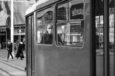 Group of people in train