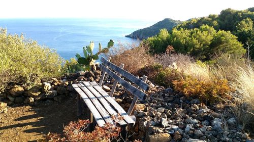 Panoramic view of calm beach