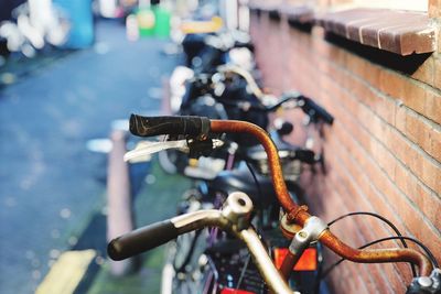 Close-up of bicycle