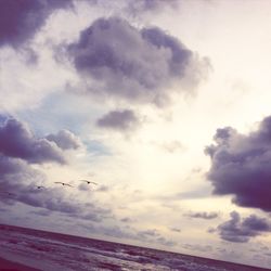 Low angle view of cloudy sky