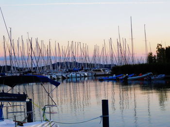 Boats in harbor