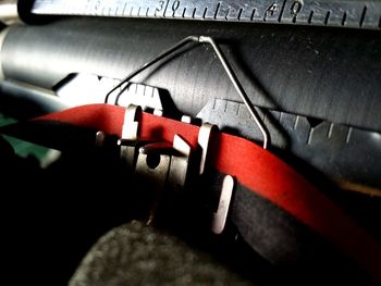 Close-up of red object