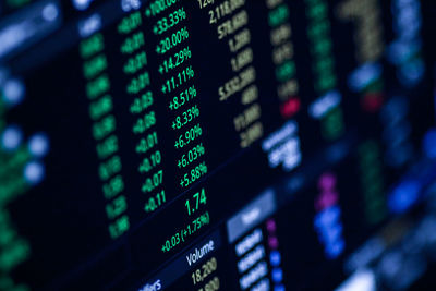 Close-up of traffic against blurred background