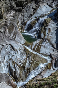 Scenic view of waterfall