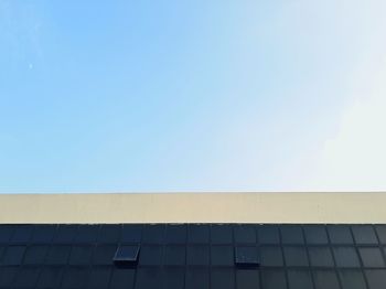 Low angle view of building against clear sky