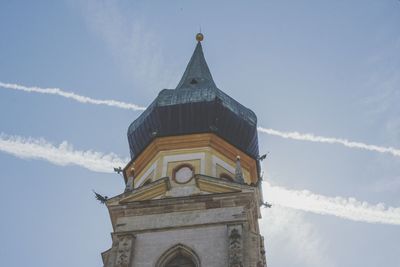 Low angle view of clock tower