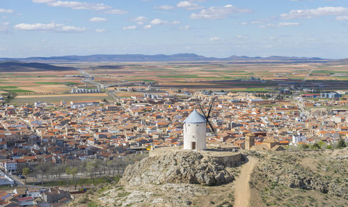 Aerial view of a temple