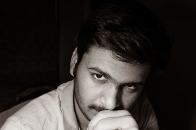 Close-up portrait of young man