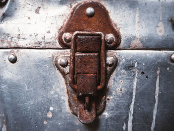 Close-up of rusty metal door