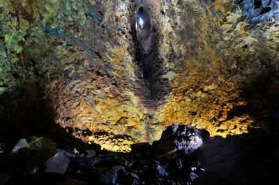 Rock formation in sea