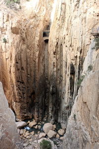 High angle view of caminito del rey