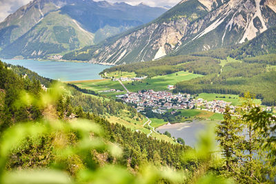 Scenic view of landscape and mountains