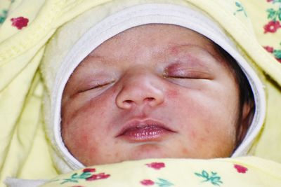 Portrait of cute boy sleeping