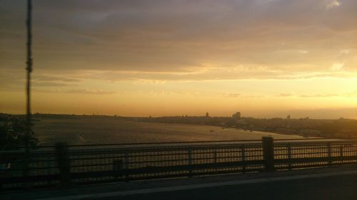 View of road at sunset