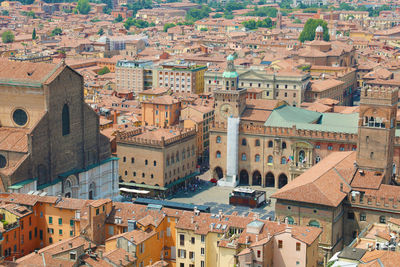 Aerial view of buildings in city