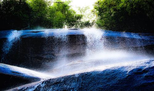 Scenic view of waterfall