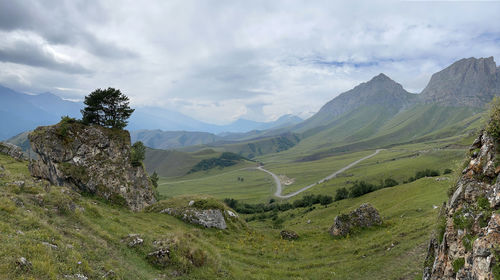 Beautiful landscape in the caucasus mountains