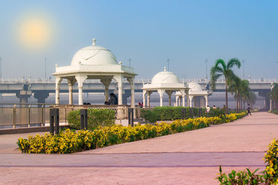 Exterior of building against clear sky