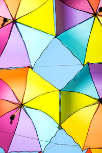 Full frame shot of multi colored umbrella