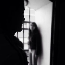 Woman looking at camera