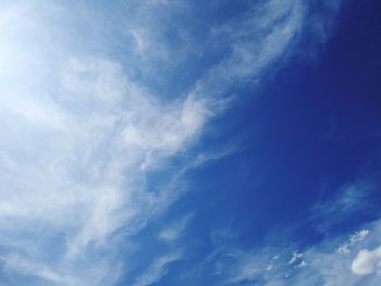 Low angle view of clouds in sky