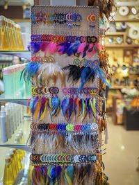 Close-up of multi colored candies for sale in store