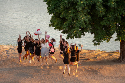 Group of people on beach