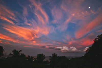 Scenic view of dramatic sky during sunset