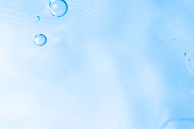 High angle view of bubbles in water