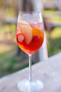 Close-up of red wine