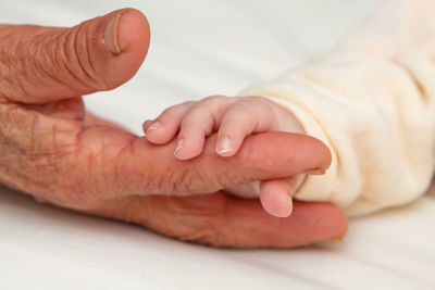 Close-up of baby hand