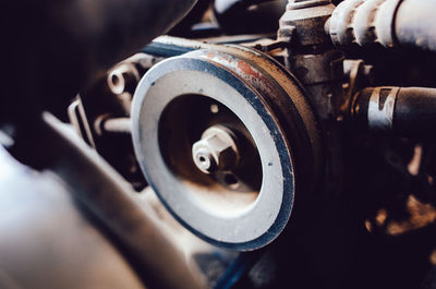 Close-up of old machine