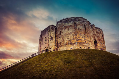 Low angle view of castle against sky