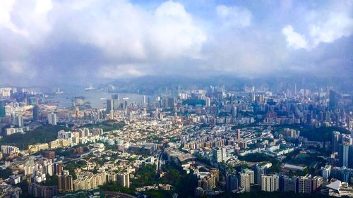 Panoramic view of cityscape against sky